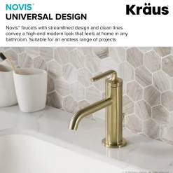 Discount Ramus Single Handle 2-Pack Bathroom Sink Faucet with Lift Rod Drain in Brushed Gold Single Hole