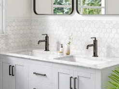 Clearance Ramus Single Handle 2-Pack Bathroom Sink Faucet with Lift Rod Drain in Spot Free Stainless Steel Single Hole