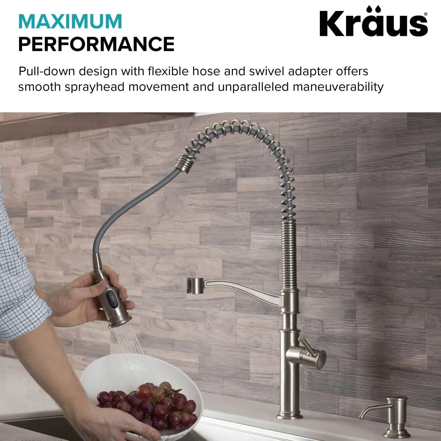 Best Sellette Commercial Style Pull-Down Kitchen Faucet in Oil Rubbed Bronze Single Hole