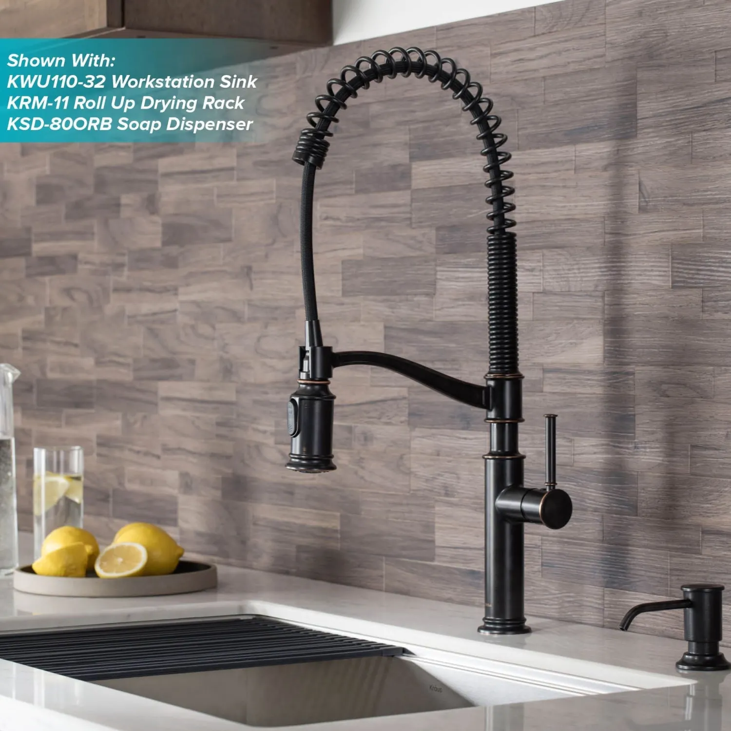 Best Sellette Commercial Style Pull-Down Kitchen Faucet in Oil Rubbed Bronze Single Hole