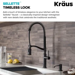 Best Sellette Commercial Style Pull-Down Kitchen Faucet in Oil Rubbed Bronze Single Hole