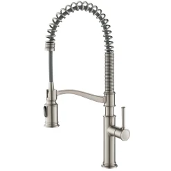 Outlet Sellette Commercial Style Pull-Down Kitchen Faucet in Spot Free Stainless Steel Single Hole