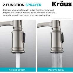 Outlet Sellette Commercial Style Pull-Down Kitchen Faucet in Spot Free Stainless Steel Single Hole