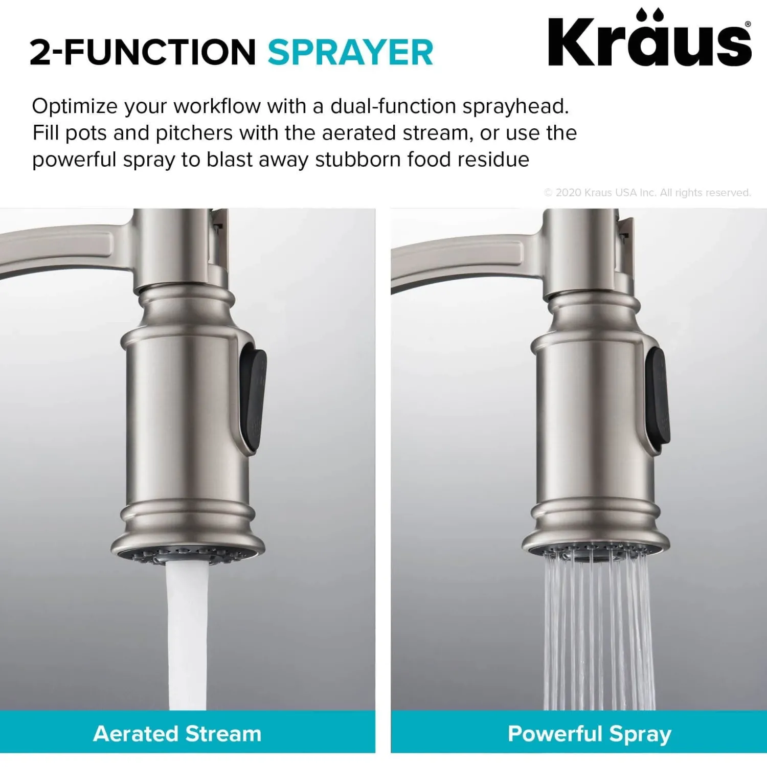 Outlet Sellette Commercial Style Pull-Down Kitchen Faucet in Spot Free Stainless Steel Single Hole