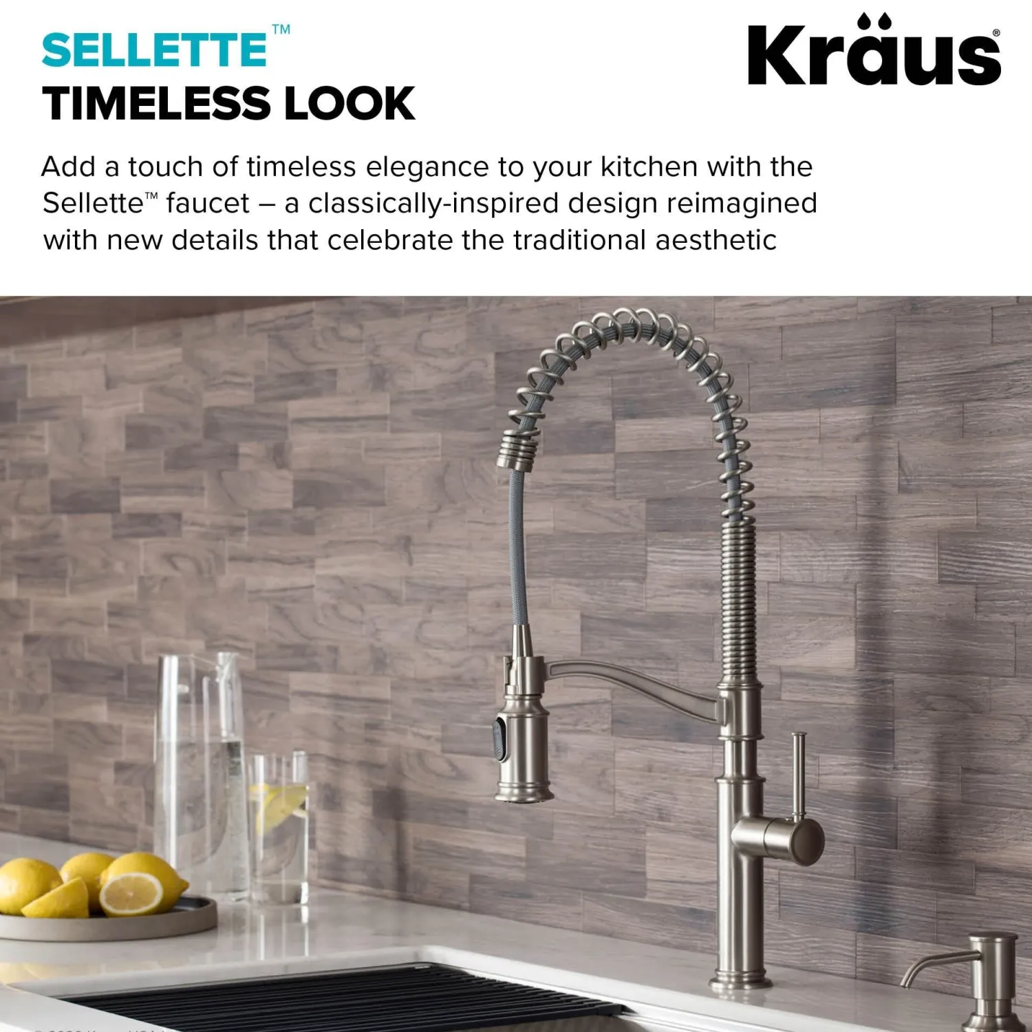 Outlet Sellette Commercial Style Pull-Down Kitchen Faucet in Spot Free Stainless Steel Single Hole