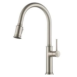 Hot Sellette Single Handle Pull Down Kitchen Faucet with Dual Function Sprayhead in Spot Free all-Brite Stainless Steel Single Hole
