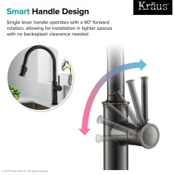 New Sellette Single Handle Pull Down Kitchen Faucet with Deck Plate and Soap Dispenser in Oil Rubbed Bronze Single Hole