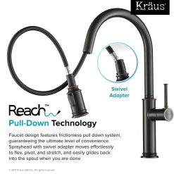 New Sellette Single Handle Pull Down Kitchen Faucet with Deck Plate and Soap Dispenser in Oil Rubbed Bronze Single Hole