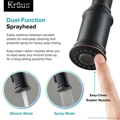 New Sellette Single Handle Pull Down Kitchen Faucet with Deck Plate and Soap Dispenser in Oil Rubbed Bronze Single Hole