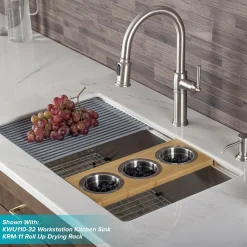 Best Sellette Traditional Single Handle Pull-Down Kitchen Faucet with Soap Dispenser and Deck Plate in Spot Free Stainless Steel Single Hole