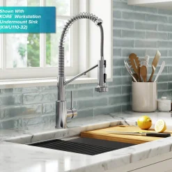 Best Single Handle Kitchen Faucet with Integrated Dispenser for Water Filtration in Chrome Single Hole|Water Filter Faucets