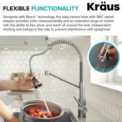 Single Handle Kitchen Faucet with Integrated Dispenser for Water Filtration in Matte Black Single Hole|Water Filter Faucets