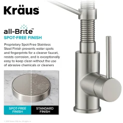 Sale Single Handle Kitchen Faucet with Integrated Dispenser for Water Filtration in Spot Free Stainless Steel Single Hole|Water Filter Faucets