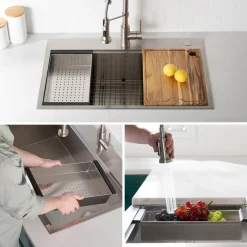 Best Stainless Steel Colander for Workstation Kitchen Sink Colanders