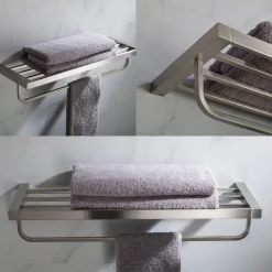 Discount Stelios Bathroom Shelf with Towel Bar Shelves|Towel Bars