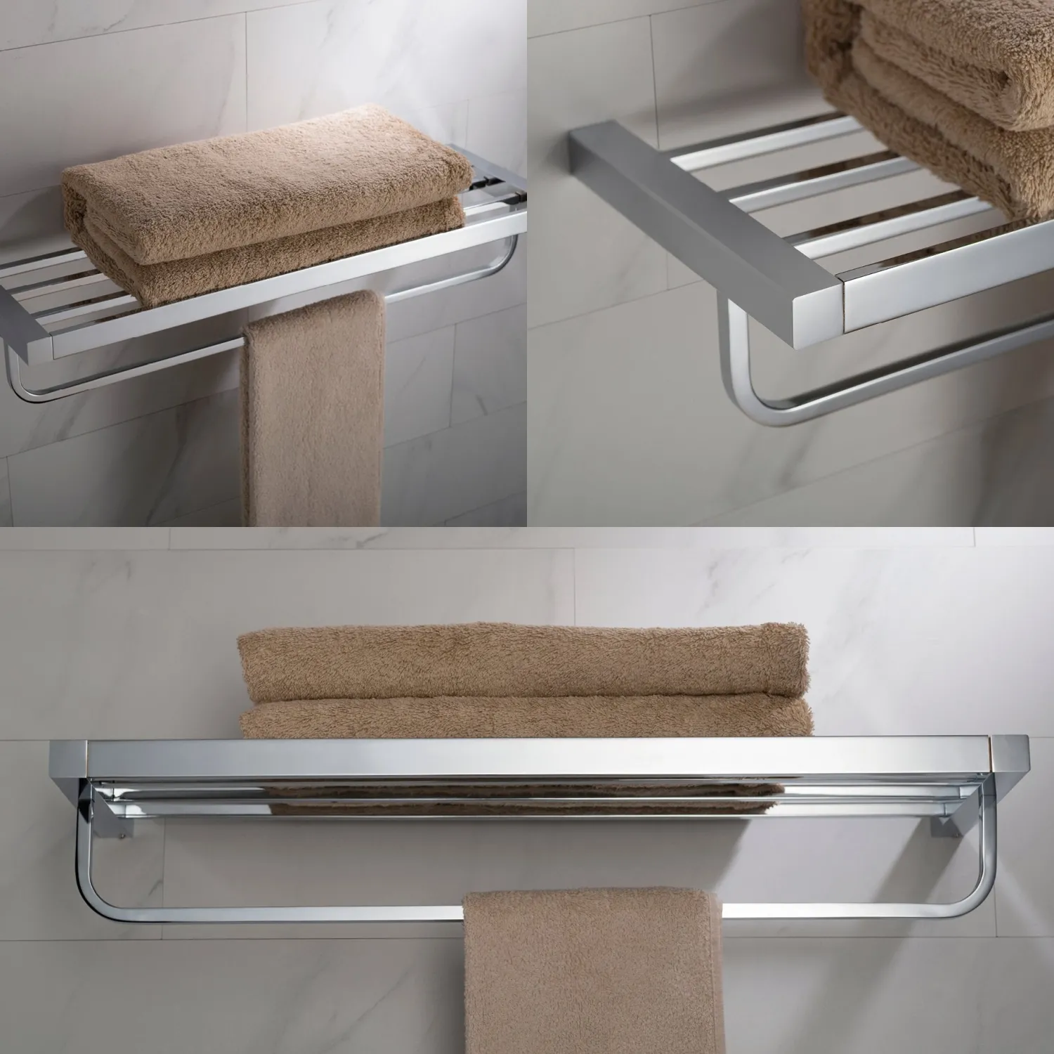Discount Stelios Bathroom Shelf with Towel Bar Shelves|Towel Bars