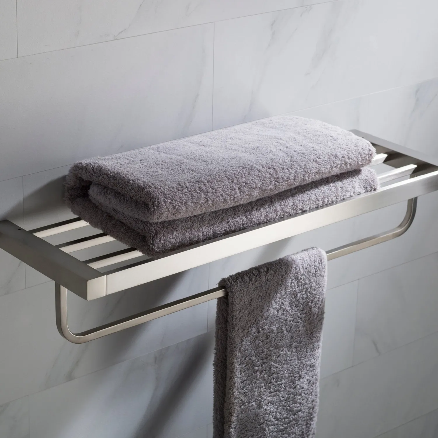 Discount Stelios Bathroom Shelf with Towel Bar Shelves|Towel Bars