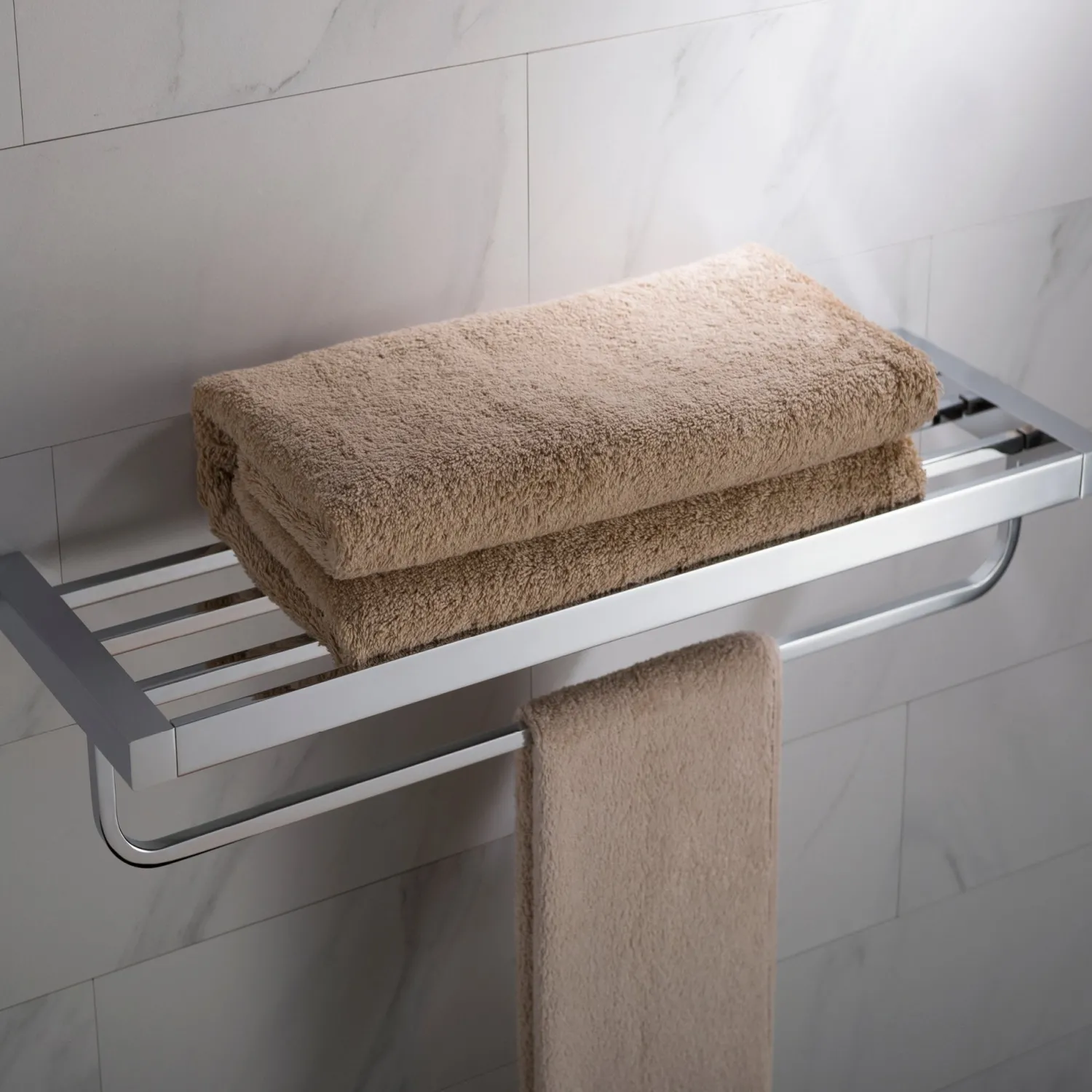 Discount Stelios Bathroom Shelf with Towel Bar Shelves|Towel Bars