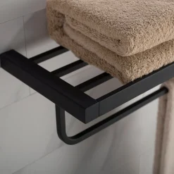 Discount Stelios Bathroom Shelf with Towel Bar Shelves|Towel Bars