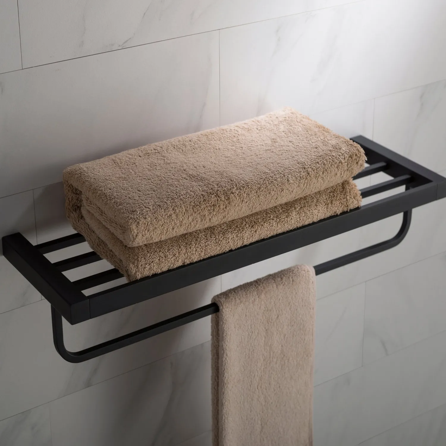 Discount Stelios Bathroom Shelf with Towel Bar Shelves|Towel Bars