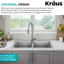 33” Topmount Double Bowl Stainless Steel Kitchen Sink Drop-In / Top Mount Sinks|Double Bowl Sinks