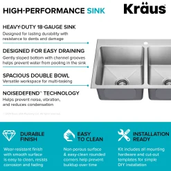 33” Topmount Double Bowl Stainless Steel Kitchen Sink Drop-In / Top Mount Sinks|Double Bowl Sinks