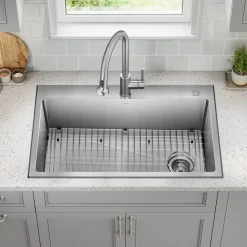 New 33” Topmount Single Bowl Stainless Steel Kitchen Sink Drop-In / Top Mount Sinks|Single Bowl Sinks