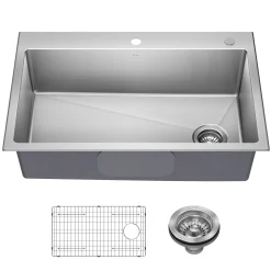 New 33” Topmount Single Bowl Stainless Steel Kitchen Sink Drop-In / Top Mount Sinks|Single Bowl Sinks