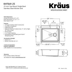 Online 25” Topmount Single Bowl Stainless Steel Kitchen Sink Drop-In / Top Mount Sinks|Stainless Steel Sinks