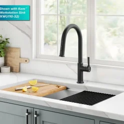 New Torak Single Handle Pull Down Kitchen Faucet in Matte Black Single Hole