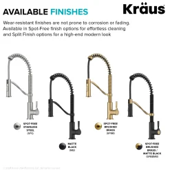 Torak Single Handle Pull Down Kitchen Faucet in Matte Black with Brushed Brass Single Hole