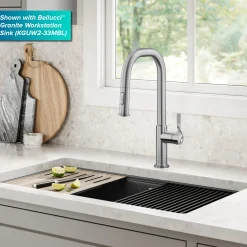 Hot Torak Single Handle Pull Down Kitchen Faucet in Spot-Free Stainless Single Hole