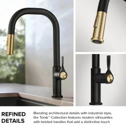 Hot Torak Single Handle Pull Down Kitchen Faucet in Spot-Free Stainless Single Hole