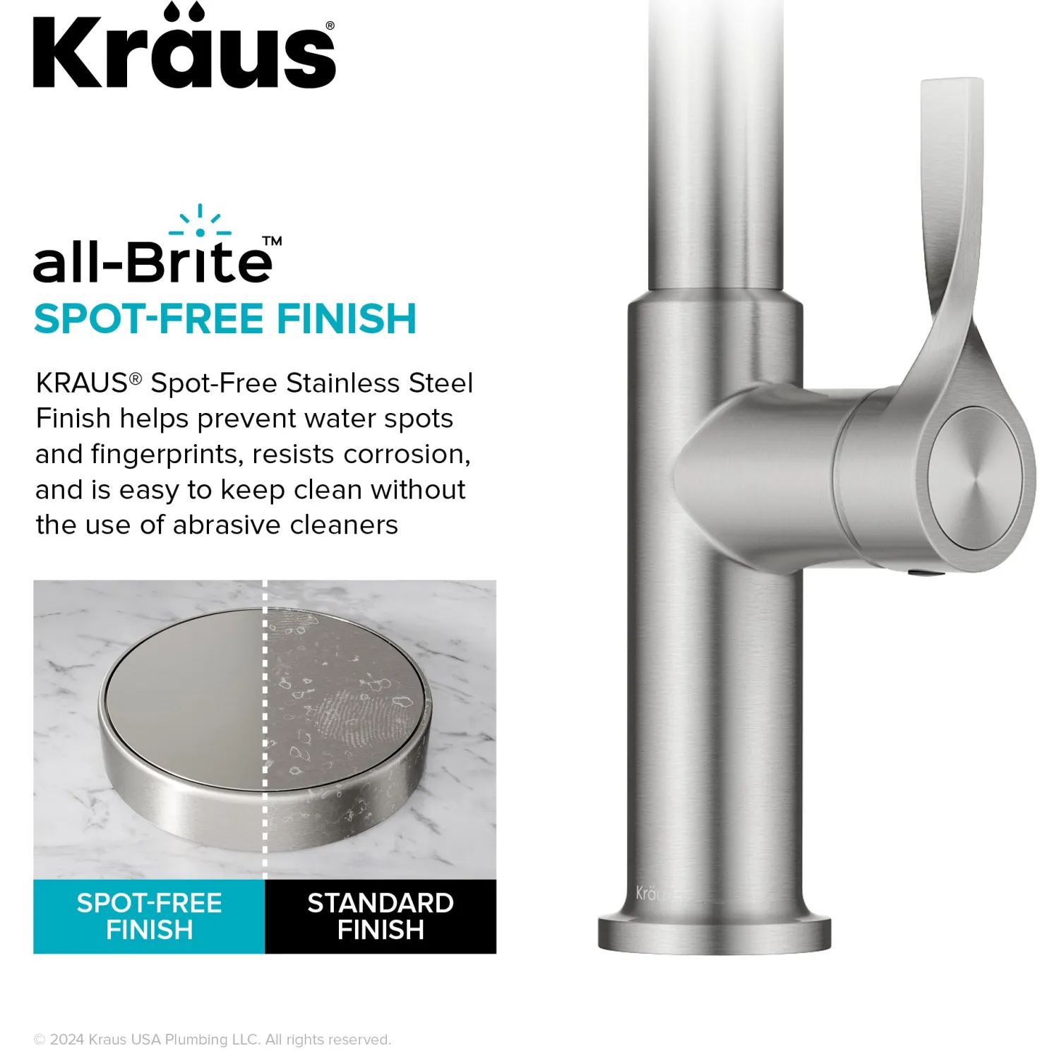 Hot Torak Single Handle Pull Down Kitchen Faucet in Spot-Free Stainless Single Hole