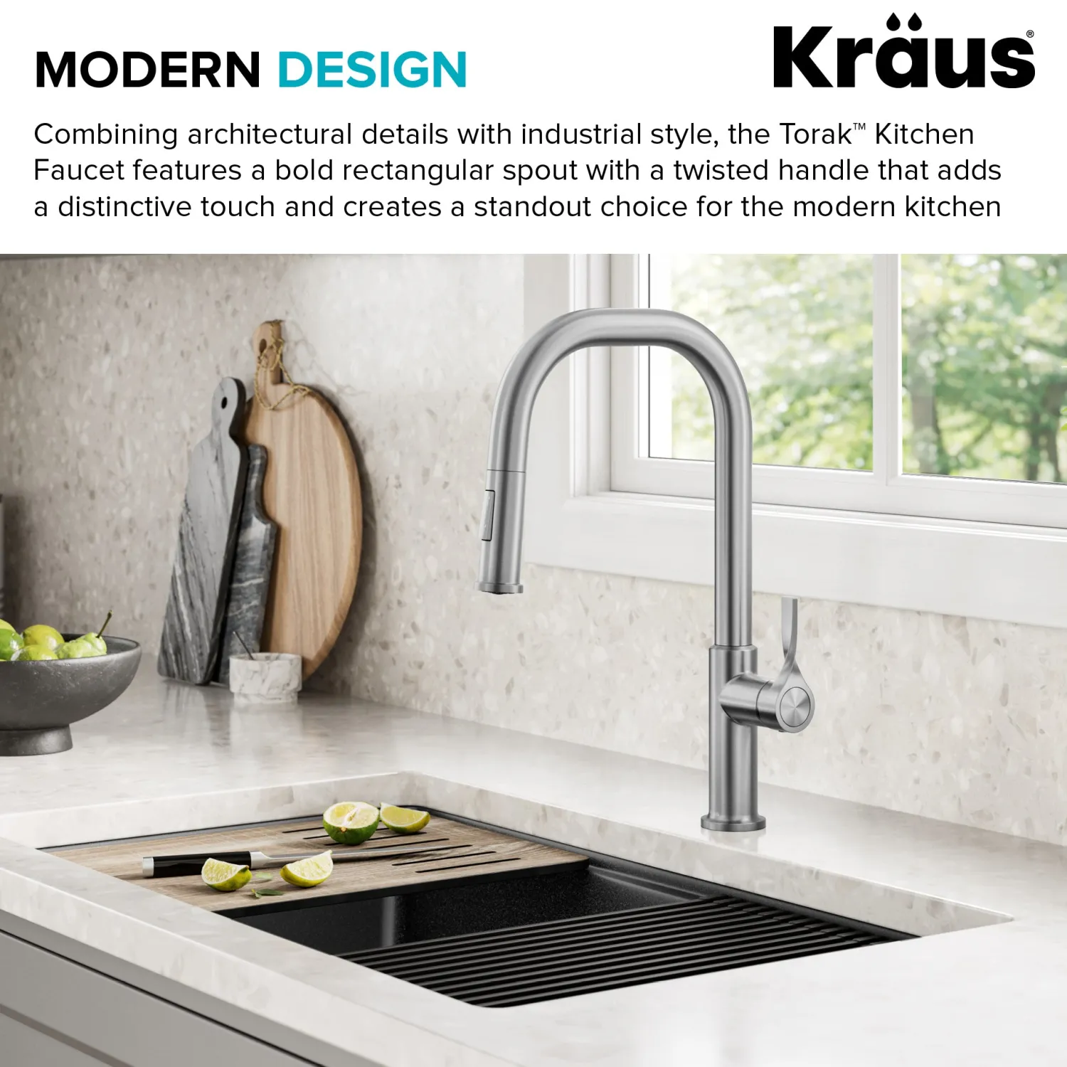 Hot Torak Single Handle Pull Down Kitchen Faucet in Spot-Free Stainless Single Hole
