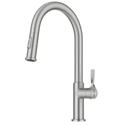 Online Torak Single Handle Pull Down Kitchen Faucet in Spot-Free Stainless Single Hole