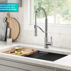 New Torak Single Handle Pull Down Kitchen Faucet in Spot-Free Stainless Single Hole