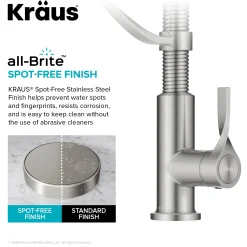 New Torak Single Handle Pull Down Kitchen Faucet in Spot-Free Stainless Single Hole