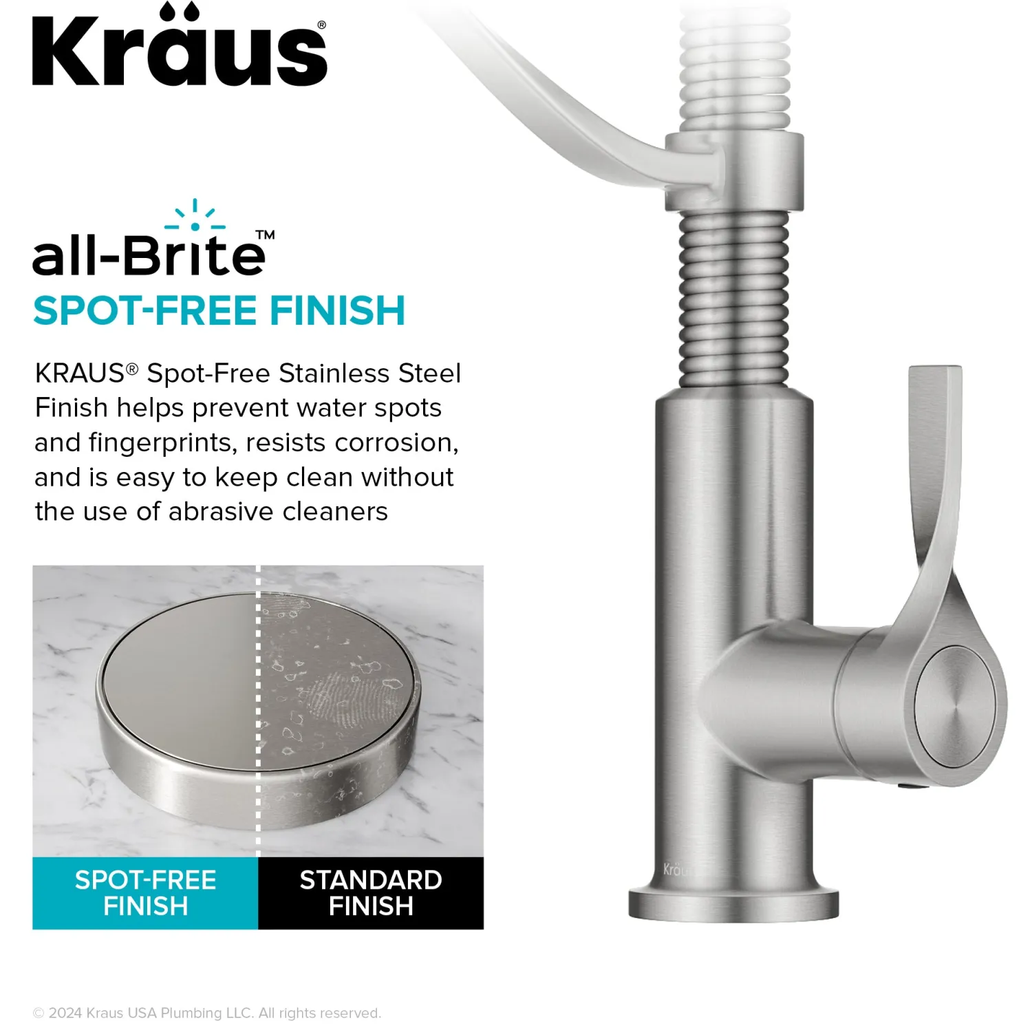 New Torak Single Handle Pull Down Kitchen Faucet in Spot-Free Stainless Single Hole