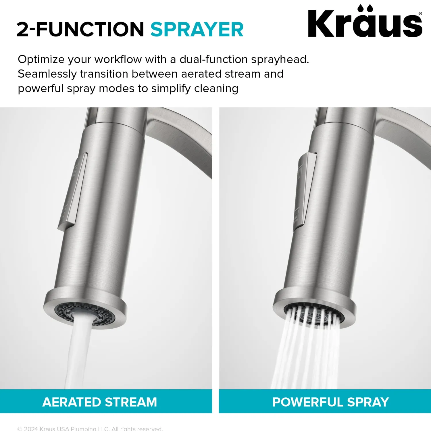 New Torak Single Handle Pull Down Kitchen Faucet in Spot-Free Stainless Single Hole