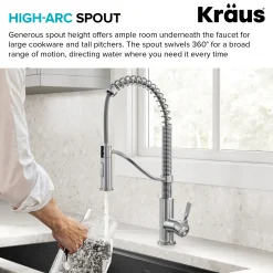 Discount Torak Single Handle Pull Down Kitchen Faucet in Brushed Brass Single Hole