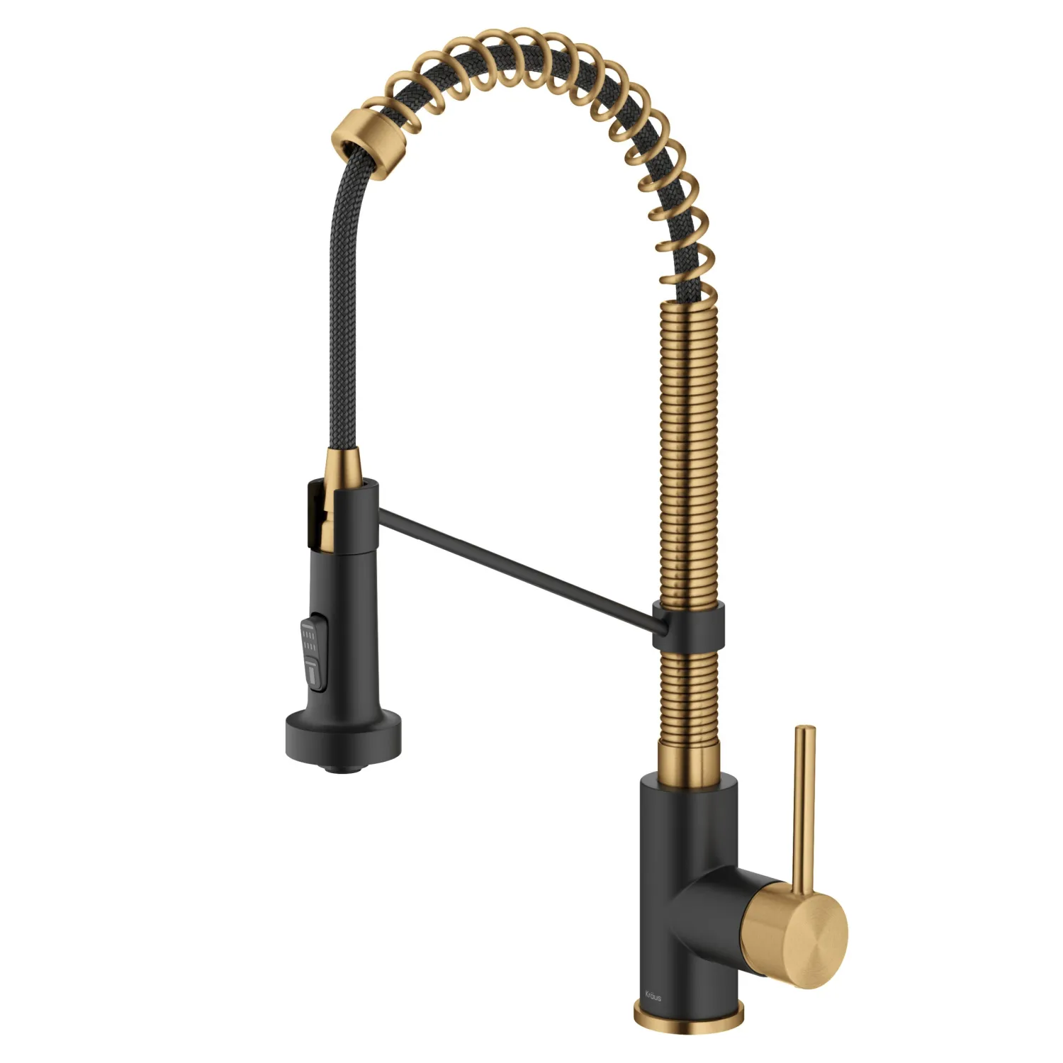 Clearance Touchless Pull-Down Single Handle 18-Inch Kitchen Faucet in Brushed Brass & Matte Black Touchless, Sensor And Tap Activated Kitchen Faucets|Single Hole