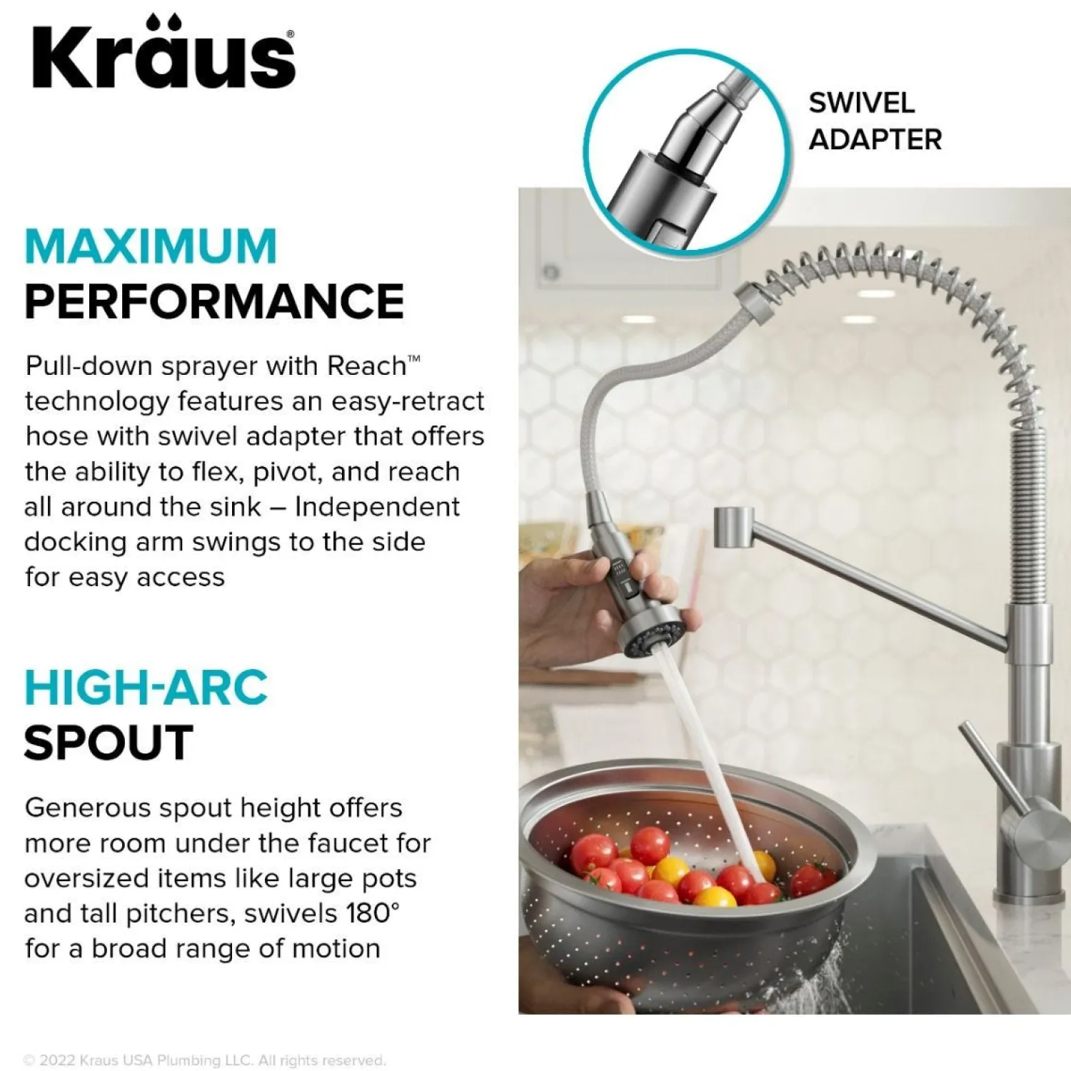 Clearance Touchless Pull-Down Single Handle 18-Inch Kitchen Faucet in Brushed Brass & Matte Black Touchless, Sensor And Tap Activated Kitchen Faucets|Single Hole