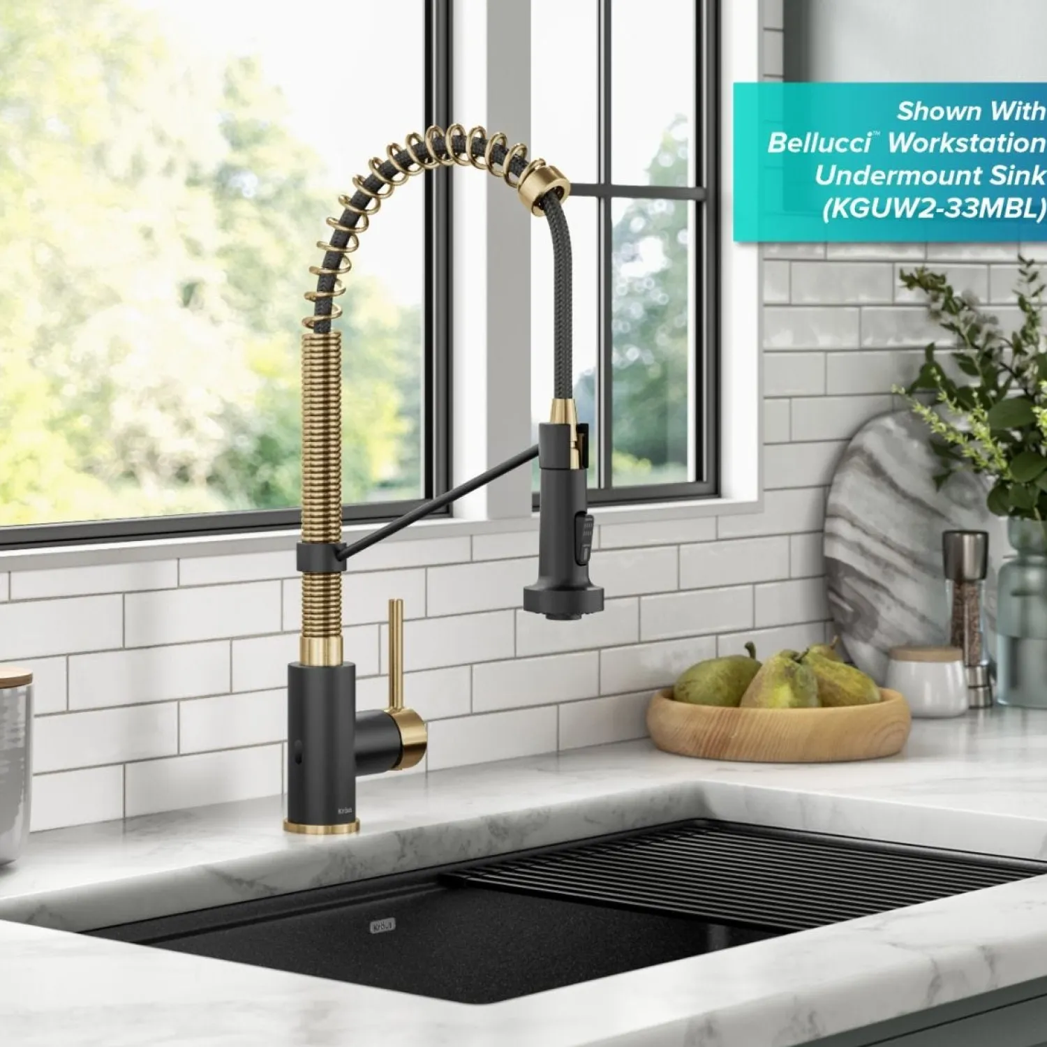 Clearance Touchless Pull-Down Single Handle 18-Inch Kitchen Faucet in Brushed Brass & Matte Black Touchless, Sensor And Tap Activated Kitchen Faucets|Single Hole