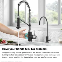 Online Touchless Pull-Down Single Handle 18-Inch Kitchen Faucet in Spot-Free Stainless & Matte Black Touchless, Sensor And Tap Activated Kitchen Faucets|Single Hole