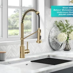Clearance Touchless Pull-Down Single Handle 18-Inch Kitchen Faucet in Brushed Brass Touchless, Sensor And Tap Activated Kitchen Faucets|Single Hole