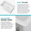 Clearance Turino 30" Drop-In or Undermount Fireclay Kitchen Sink with Thick Mounting Deck in Gloss White Drop-In / Top Mount Sinks|Single Bowl Sinks