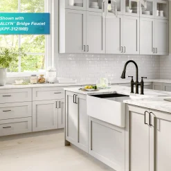 New Turino Workstation 33" Reversible Apron Front Fireclay Kitchen Sink with Accessories in Gloss White Single Bowl Sinks|Apron Front / Farmhouse Sinks