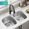 Clearance 32" Undermount 50/50 Double Bowl Stainless Steel Kitchen Sink Stainless Steel Sinks|Double Bowl Sinks