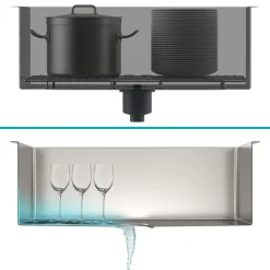 Outlet 26" Undermount 16 Gauge Single Bowl Stainless Steel Small Radius Kitchen Sink Stainless Steel Sinks|Single Bowl Sinks